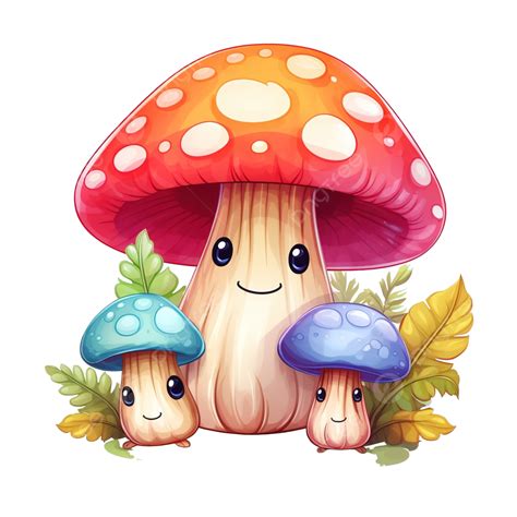 Colorful Cute Cartoon Vegetable Mushroom, Mushroom, Colorful ...
