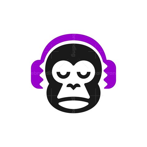 Monkey With Headphone Logo | Scalebranding