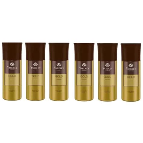 Buy Yardley London Men Gold 150ML Each (Pack of 6) Deodorant Spray ...