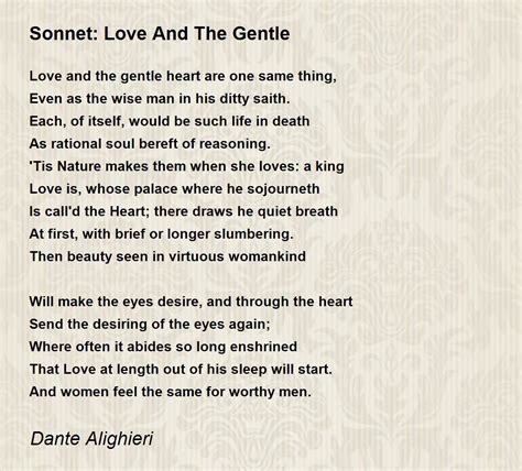 Love Sonnet Examples