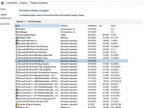 Microsoft SQL Server 2016 Uninstall 的图像结果