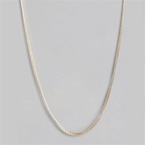 Versatile Triad Adjustable Triple Tone 925 Sterling Silver Chain – Zavya