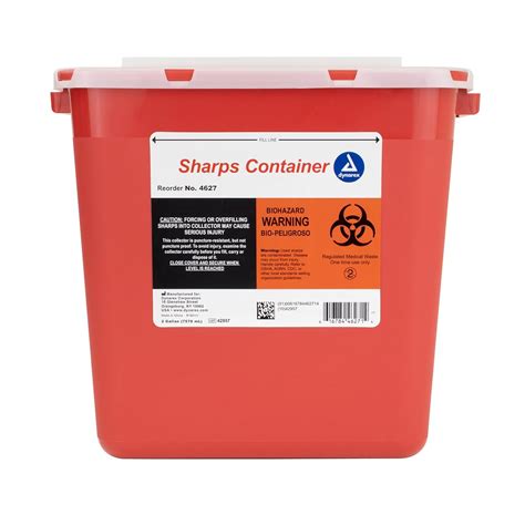 Dynarex Sharps Container - Biohazard Multiple-Use Needle Disposable ...