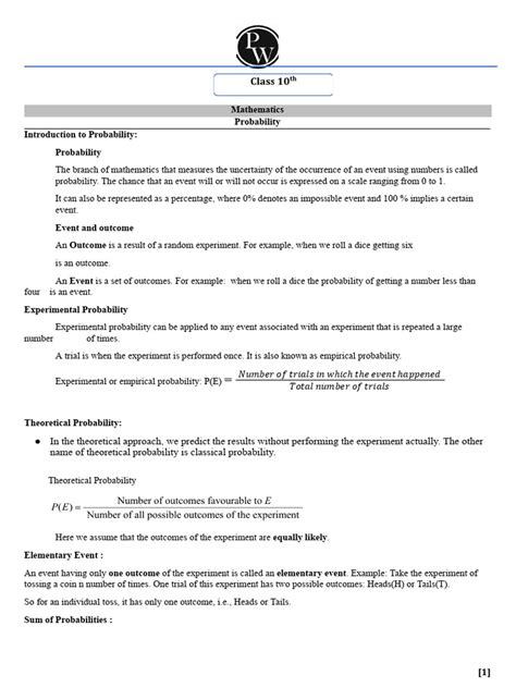 Image result for Probability Notes