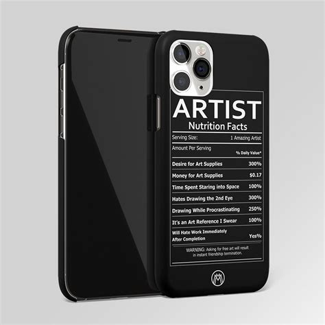 Artist Nutrition Facts Label Matte Case Phone Cover – Mymerchandize