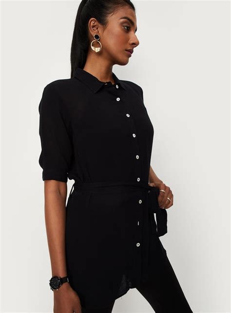 Buy Women Solid Tie-Up Waist Tunic Online at just Rs. 799.0 ...