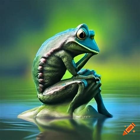 Psychedelic visions of frogs on Craiyon