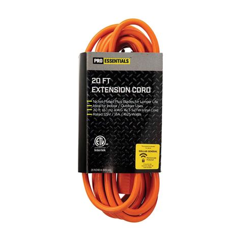 Buy Pro Essentials 20 ft Extension Cord from Dollar General - Instore