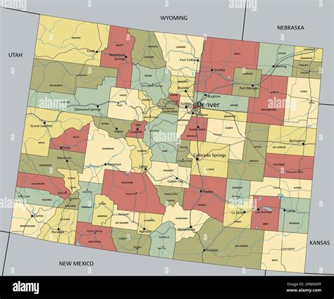 Detailed Political Map Of Colorado Ezilon Maps