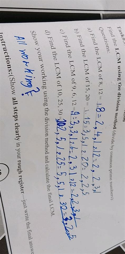 Image result for LCM Using Common Division Method