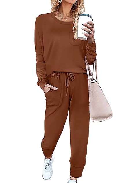 Shine Up Sweatsuit Sets for Women 2 Piece Lounge Set Loose Jogger Sets ...