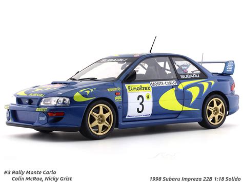 1998 Subaru Impreza 22B #3 Rally monte Carlo 1:18 Solido diecast Scale ...