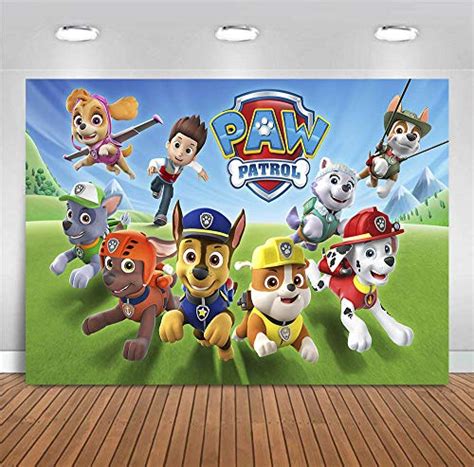 Buy MMY 7x5ft Cartoon Dogs Paw Patrol Photography Backdrop Baby Shower ...