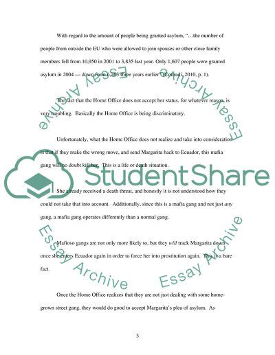 Image result for Asylum Paper Sample