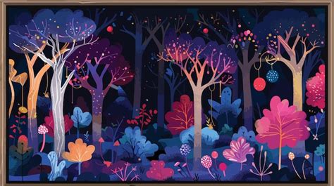 Abstract fairy tale forest Vectors - Download Free High-Quality Vectors ...