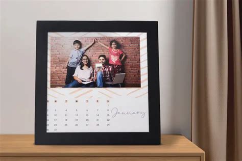 Yellow Rect Box Frame Calendar Big Size Desk Calendars Design ...