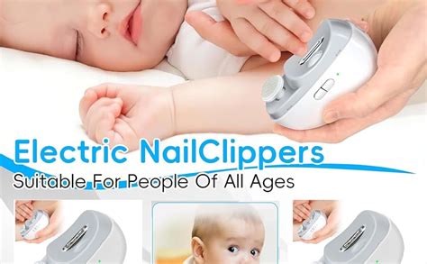 LOPHE Electric Nail Clipper, Newborn Nail Clipper with LED Light, Safe ...