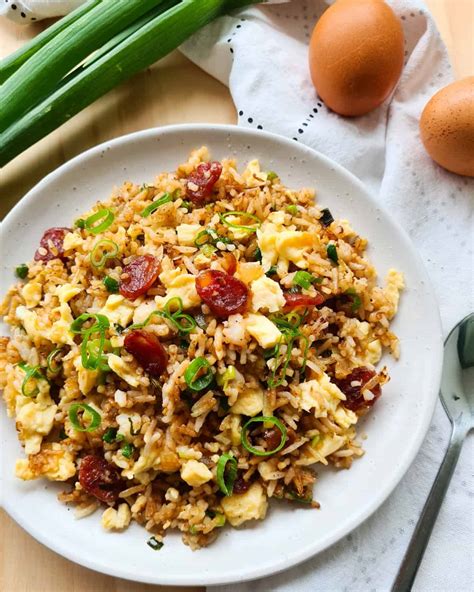 The best Chinese sausage fried rice - Casually Peckish