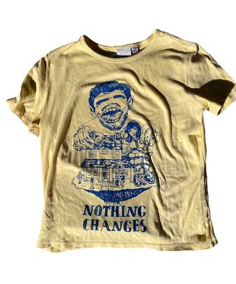 MEDIUM Nothing Changes short sleeve yellow graphic tee shirt 02 ...