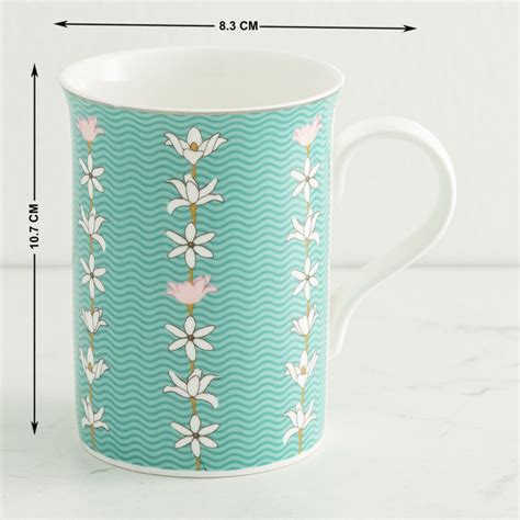 Buy Tropical Retreat Printed Mugs with Platter from Home Centre at just ...