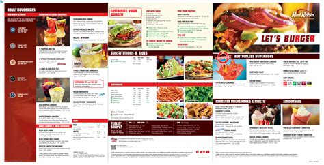 Red Robin Menu with Prices and Pictures