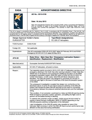 Fillable Online EASA Form 110 - AD Template - Europa Fax Email Print ...