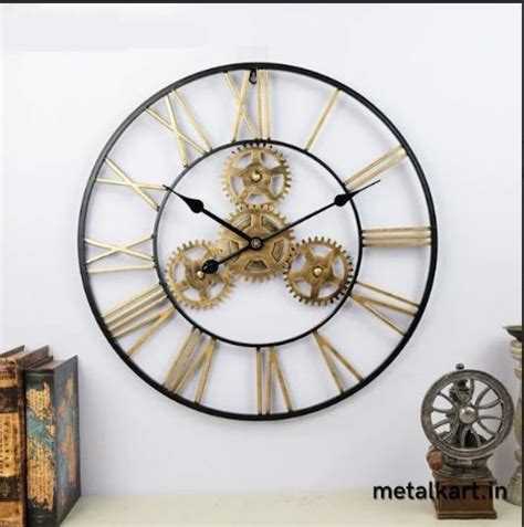 Metalkart Special Mechanical Enigma Wall Clock (24 x 24 Inches) - Punam ...