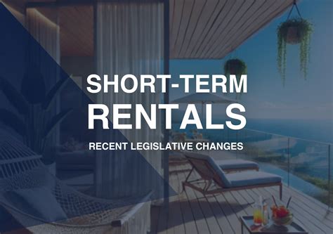 SHORT-TERM RENTALS - RECENT LEGISLATIVE CHANGES - Isolas