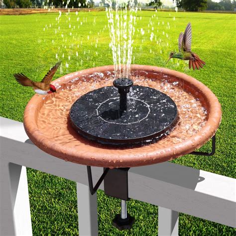 Solar powered fountains attract birds to bird baths - Sigloxxi