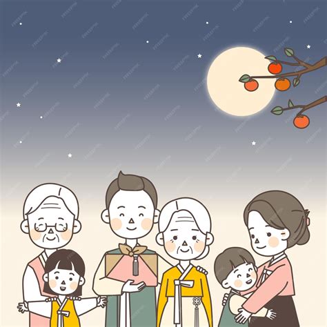Premium Vector | Korean traditional holiday image seolnal and chuseok 2