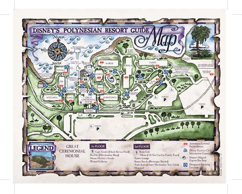 Polynesian Resort Map - Disney Resorts