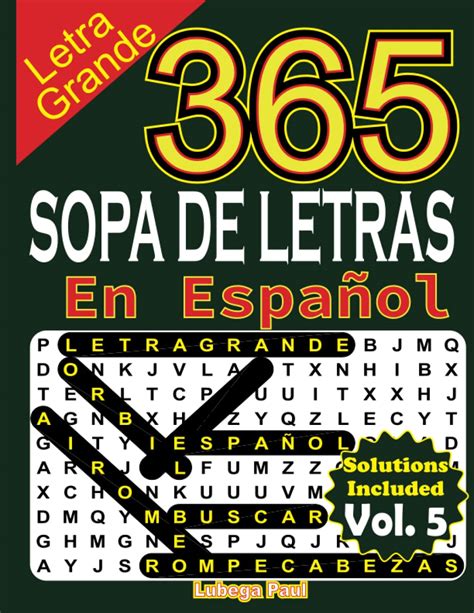 Sopa De Letras En Espanol Letra Grande Volumen 5 365 | Desertcart INDIA