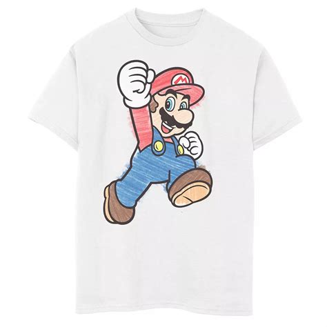 Boys 6-20 Nintendo Super Mario Marker Colors Classic Tee