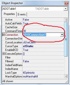 ADO Connection Delphi 的图像结果
