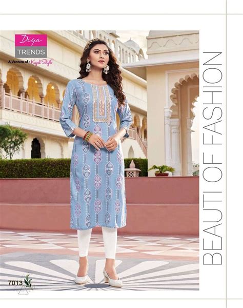 VICTORIA VOL-7 CLASSY RAYON FOIL Prints Fancy Embroidery KURTI