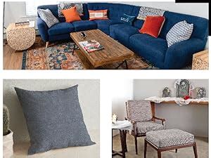 Encasa XO Chenille Textured Fabric Decorative Soft Rich Cloth with ...