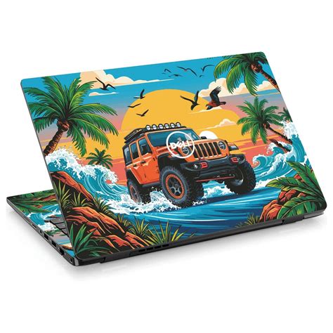 Shop Tropical Jeep Safari Laptop Skin for Dell | Buy Online Now ...
