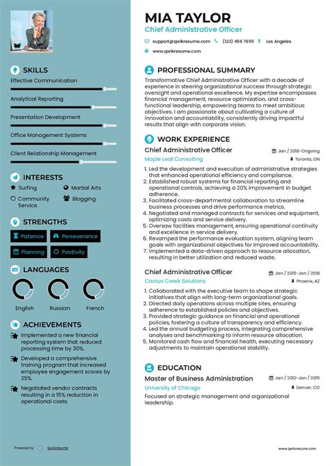 10+ Chief Administrative Officer Resume Samples & Templates for 2025