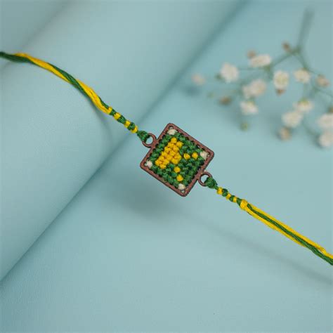 Buy Personalized Handmade Letter Wooden Rakhi With Roli Chawal For ...