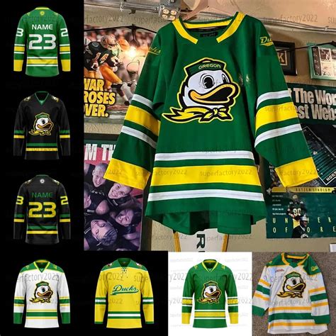 Oregon Ducks Hockey Jersey Official Team Apparel With Player Names ...