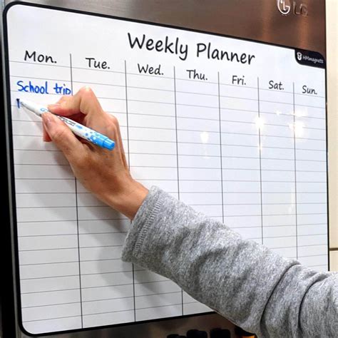 Large Magnetic Dry-Erase Weekly Planner for Fridge - Size 17.5″x13.5"