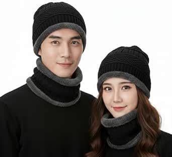 Buy OLL OO LA LA BEAUTY Beanie Cap & Muffler for Men & Women| Woolen ...