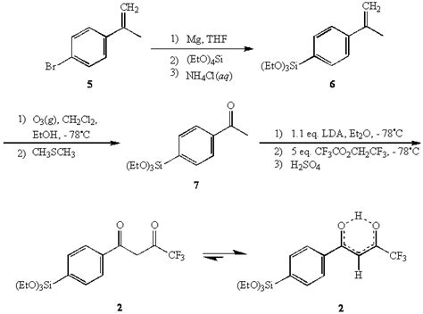 The Synthesis of 1-(4-Triethoxysilyl)phenyl)-4,4,4-trifluoro-1,3 ...