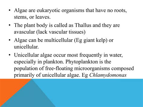 Phycology- GENERAL CHARACTERISTICS OF ALGAE | PPTX