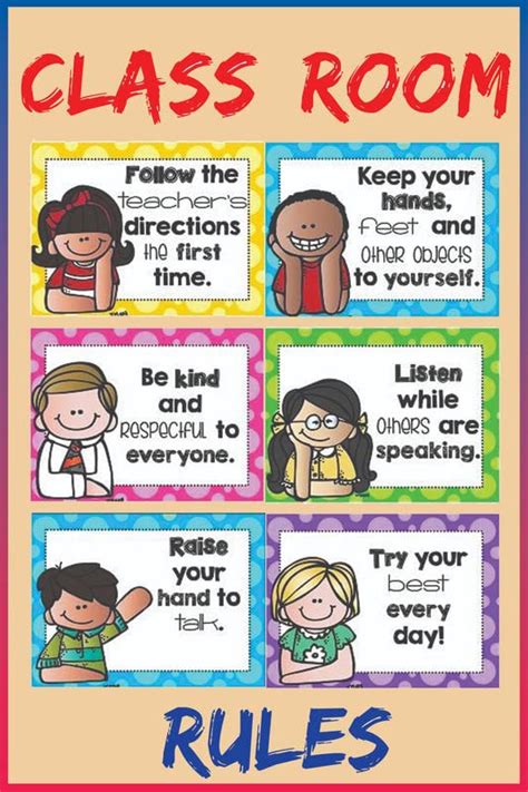 Relesh Infomedia Classroom Rules Sticker Poster|Kids Learning Wall ...