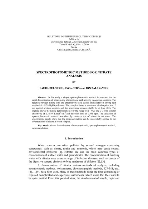 Image result for Nitrate Test Using Spectrophotometer Method