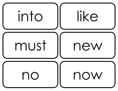 Buy Printable Dolch Kindergarten Sight Words Flashcards 52 Cards, Child ...
