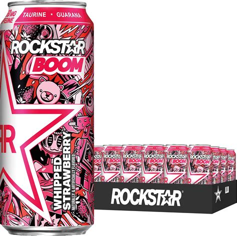 Amazon.com : Rockstar Boom Energy Drink, Whipped Strawberry, with ...