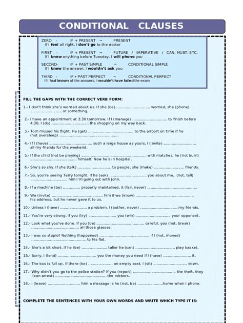 Image result for First Conditional Gap-fill