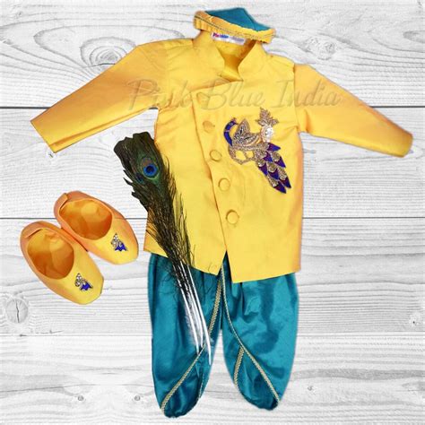 Traditional Cotton Angrakha Kurta with Dhoti for Indian Infants